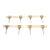 White Quartz & Brass Knobs Drawer Pulls For Sale