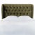 Lulu Wingback Tufted Headboard in Pine Shine Velvet, Full For Sale In Chicago - Image 6 of 6