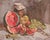 1980s Still Life With Food Oil Painting Original Soviet Art Ukrainian Artist 50-64 1989 For Sale