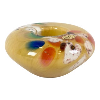 Vintage Art Glass Candleholder from Kaspar Silesia, 1960s For Sale