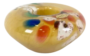 Vintage Art Glass Candleholder from Kaspar Silesia, 1960s