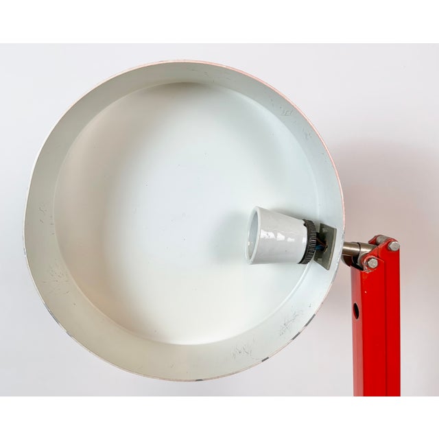 Vintage Adjustable Red Table Lamp, 1970s For Sale - Image 14 of 18