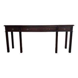 1980s Vintage Century Furniture Mahogany Console Table For Sale
