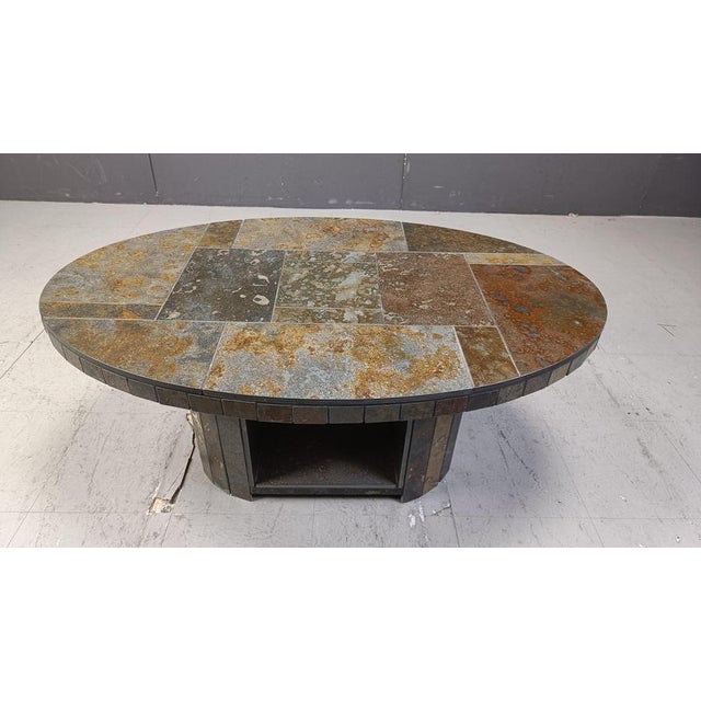 Brutalist Vintage Brutalist Oval Coffee Table, 1970s For Sale - Image 3 of 11