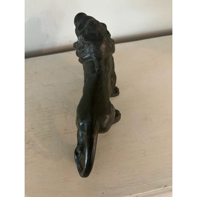 Early 20th Century Antique English Cast Bronze Lion For Sale - Image 5 of 6