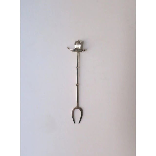 Sterling Silver Cocktail or Appetizer Fork Picks by Asahi Shoten, Japan For Sale - Image 10 of 12