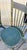 Green 19Thc Origin. Green Paint & Mustard Stripe Thumb Back Windsor Chairs Set of Five For Sale - Image 8 of 8