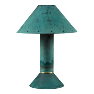 Ron Rezek Verdigris Table Lamp For Sale