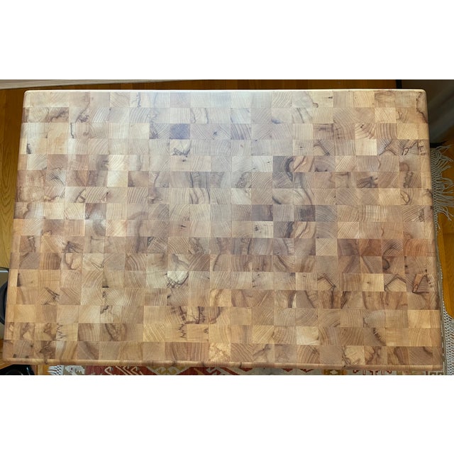 This super high quality Boos Butcher Block kitchen island, with hidden drawer, has been lovingly used, and well...