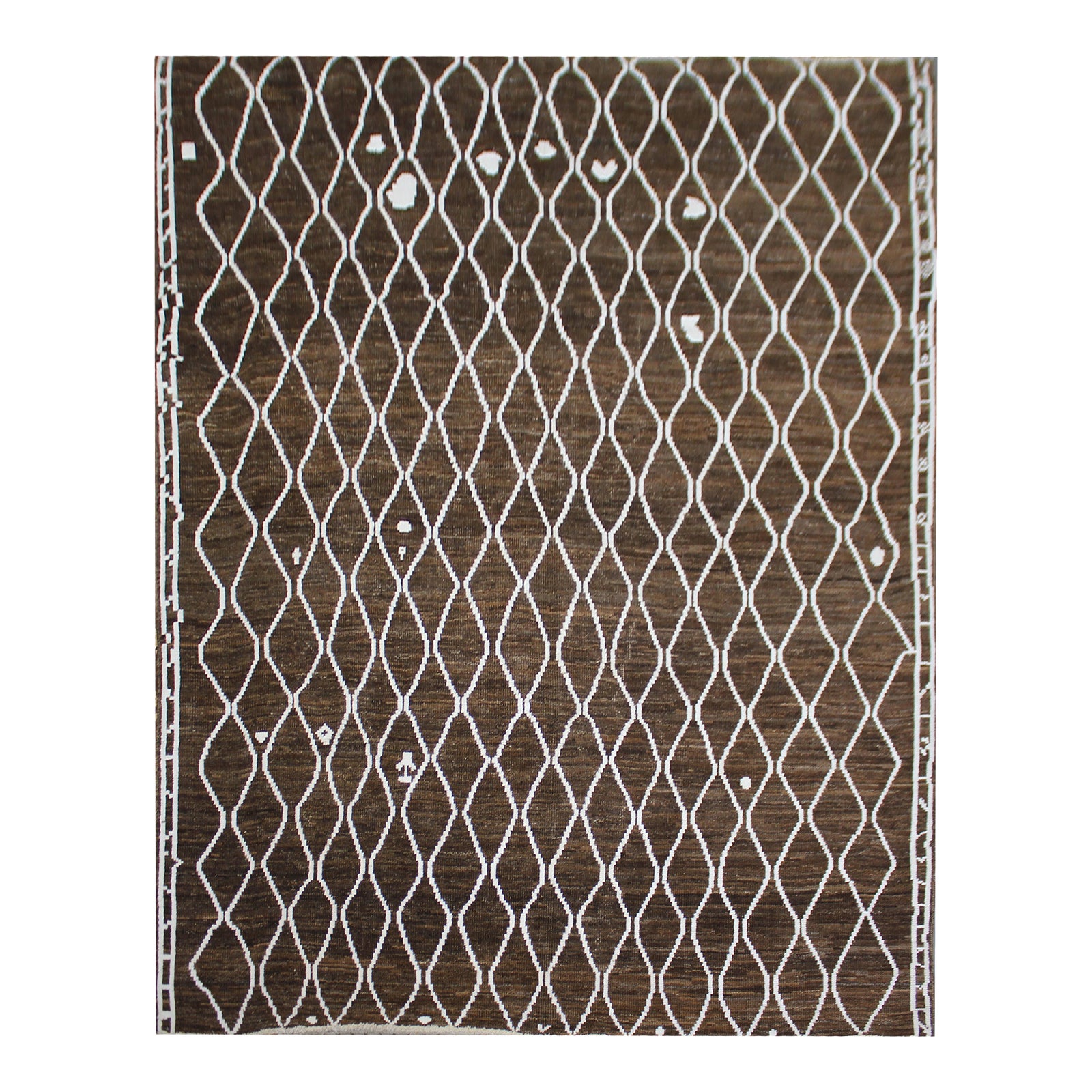 Hand Knotted Navajo Design Wool Rug. 9'3