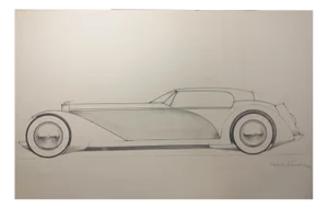 André Ferrand, Grand Coupé 3, 1998, Pencil & Ink