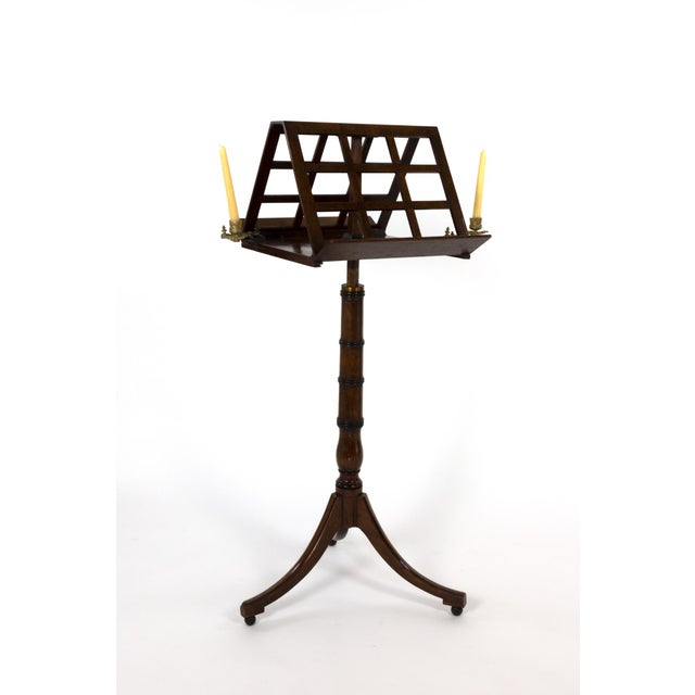 Brown Early 19th Century English Regency Walnut Duet Stand For Sale - Image 8 of 13