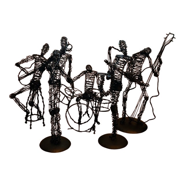 1970s Set of 5 Wire Sculpture Figures For Sale