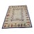 Mid-20th Century Vintage Hand-Loomed Folk Art Wool Rug in Ivory & Navy Blue, 9' X 12' For Sale