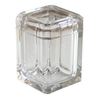 C. 1970, Alessandro Albrizzi, Attr. Swivel-Top Lucite Ice Bucket, Made in Italy For Sale