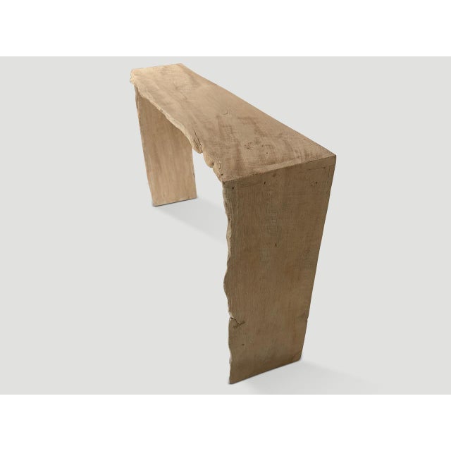 Contemporary Andrianna Shamaris Live Edge Teak Wood Console Table Or Bar Table For Sale - Image 3 of 5