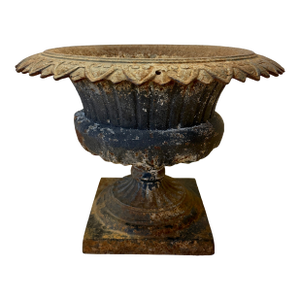 Antique Cast Iron Garden Urn