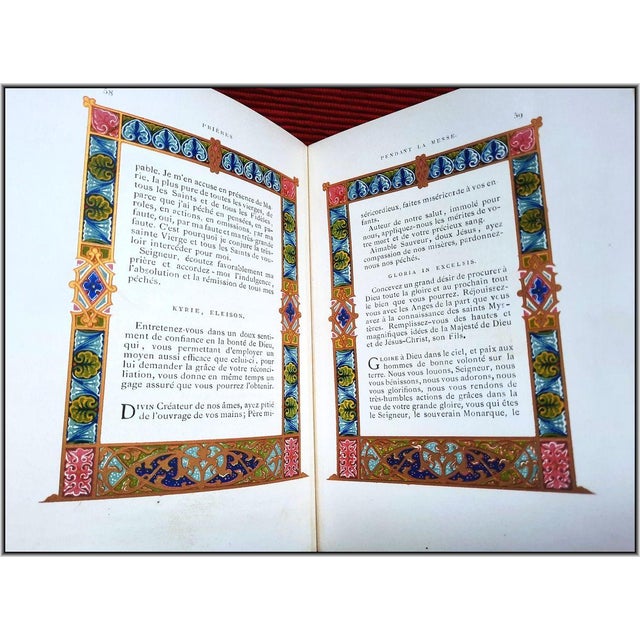 (1860) Christian "Book of Hours" With 180 Chromolithographs - Fine Binding Illustrated Antique Devotional Catholic Bible Art For Sale - Image 17 of 18