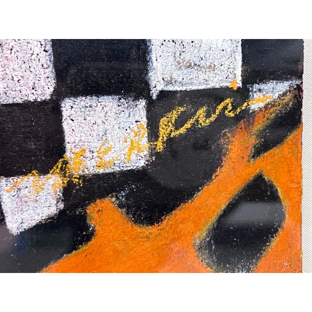 Circa 1965 Richard Merkin "Imaginary Portrait of Michael Frimkiss" Original Mixed Media Art Work, Framed For Sale - Image 10 of 12