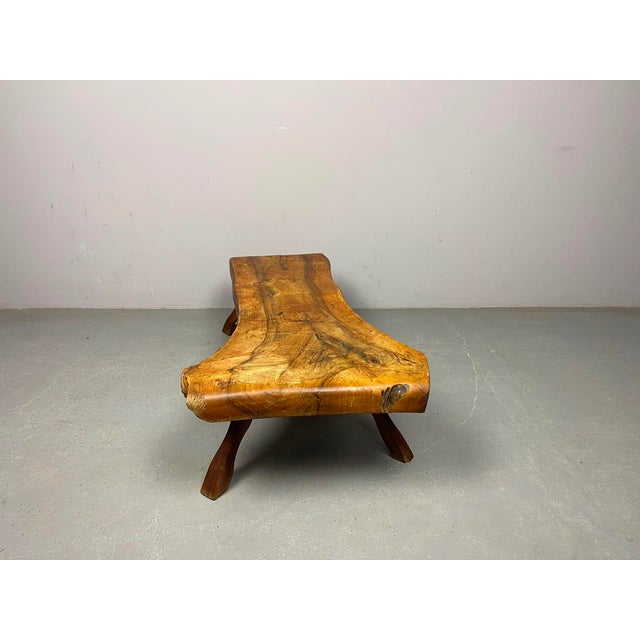 1970s Brutalist Wabi-Sabi Freeform Hardwood Coffee Table, 1970s For Sale - Image 5 of 12