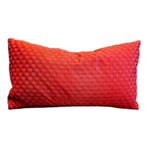Pollack Iridecsent Geometric Persimmon/Gold Fabric Throw Pillow
