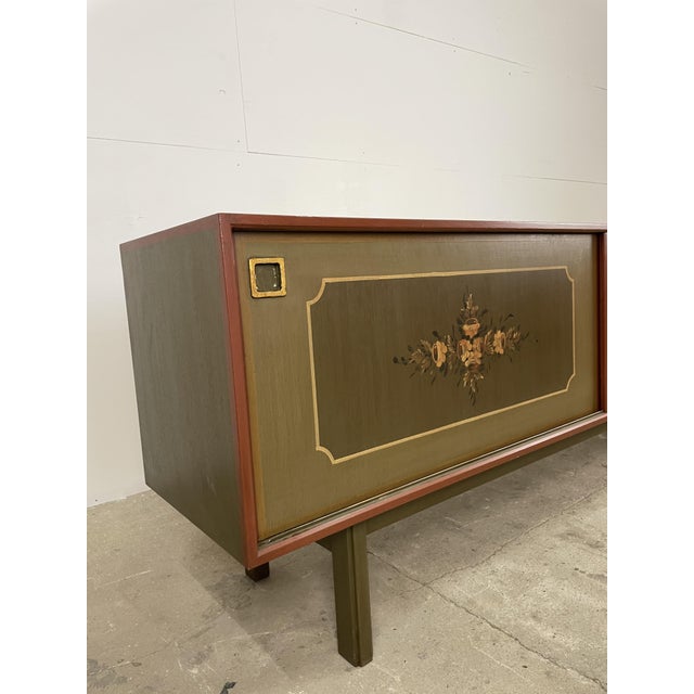Elegant low sideboard designed and produced by Omann Junior (Omann Jun Møbelfabrik) in Denmark during the 1960s. This...