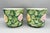 Late 20th Century Pair of Italian Rose Relief Ceramic Cachepots – Majolica Style / English Country / Cottagecore For Sale - Image 5 of 10