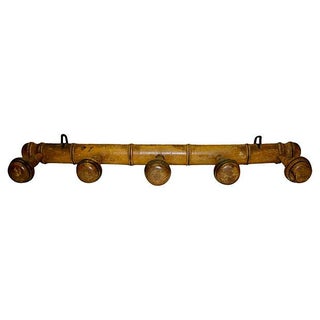 Antique 19th C. French Five-Peg Hat & Coat Rack For Sale