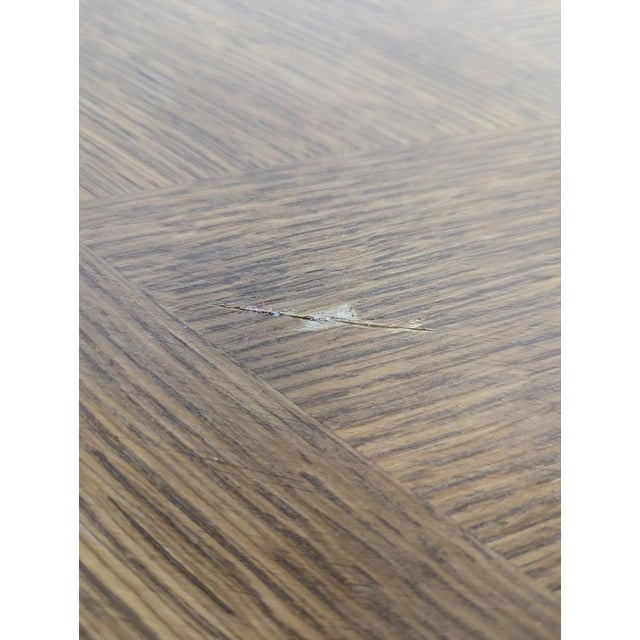 Wood Art Deco Style Oak Desk For Sale - Image 7 of 9