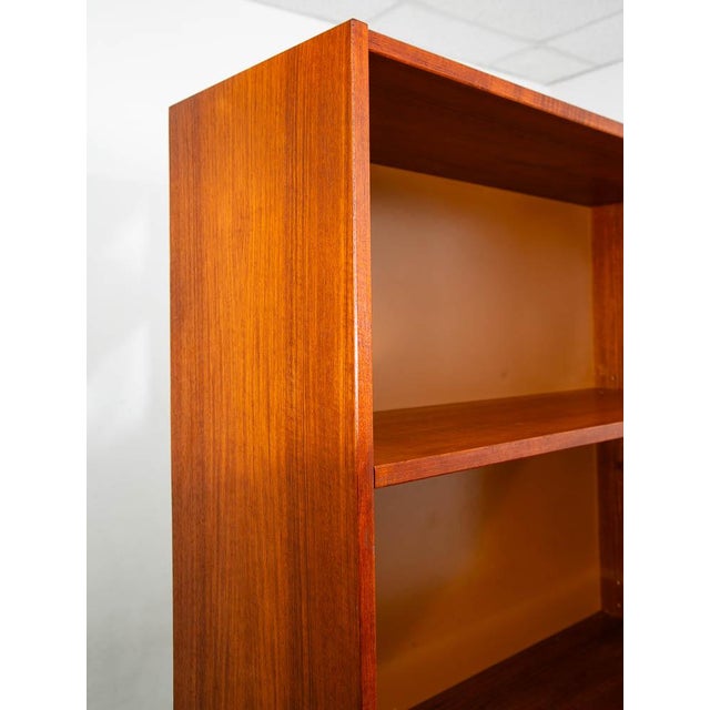 Mid Century Danish Modern Bookshelf Cabinet Teak Shelves 5 Drawers Shelves MCM For Sale - Image 9 of 12