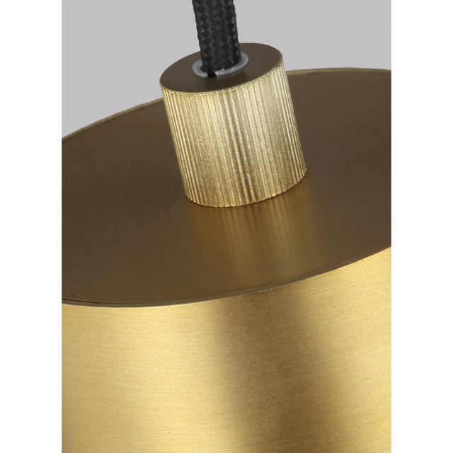 Contemporary Sean Lavin by Visual Comfort Studio Brynne Small LED Pendant, Burnished Brass For Sale - Image 3 of 10