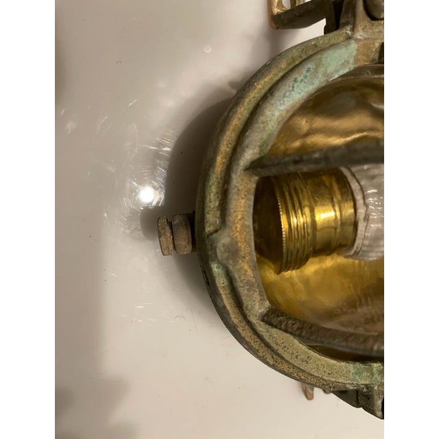 Brass Garden Nautical Sconces, 1940s, Set of 5 For Sale - Image 3 of 9