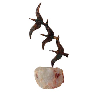 Mid-Century Curtis Jere Bronze Bird Sculpture For Sale