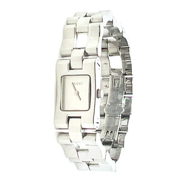 Gucci Late 20th Century Gucci Estate Swiss Made Stainless Steel Ladies Wristwatch For Sale - Image 4 of 12