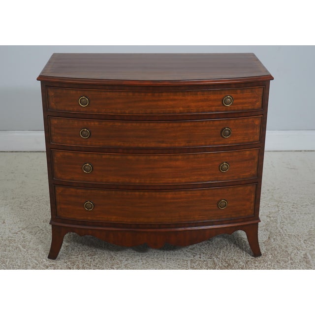 Age: Approx: 20 Years Old Details: Hemingway Chest Mahogany Quality Construction Nice Inlay Work Throughout Federal Style...