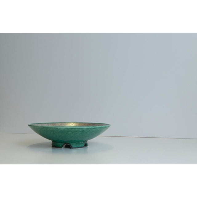 Gustavsberg Argenta Silver Overlay Bowl by Wilhelm Kåge for Gustavsberg, Sweden, 1935 For Sale - Image 4 of 11