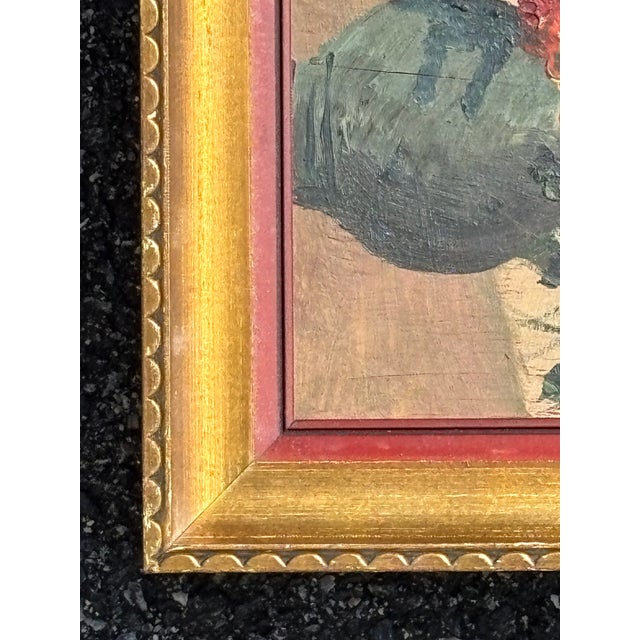 American MId-20th C. Floral Still Life - Original Oil on.Canvas in Original Gilt Frame For Sale - Image 3 of 6