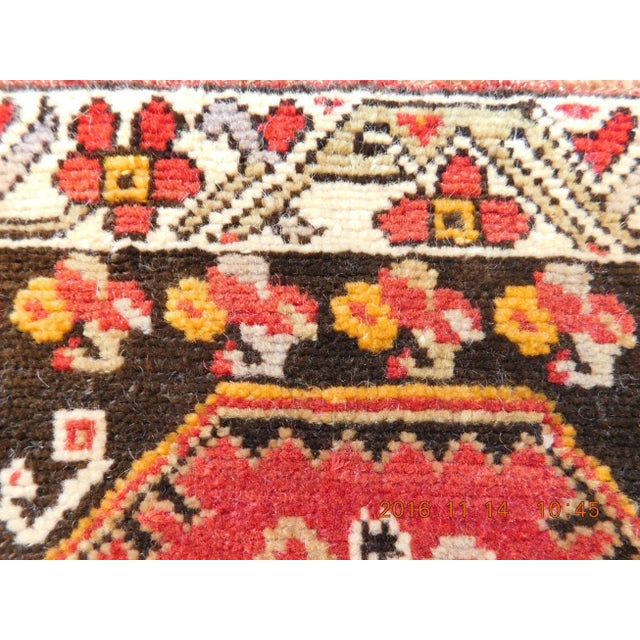 Vintage Afghan Rug Mat - 1'6" X 1'7" For Sale In Los Angeles - Image 6 of 8