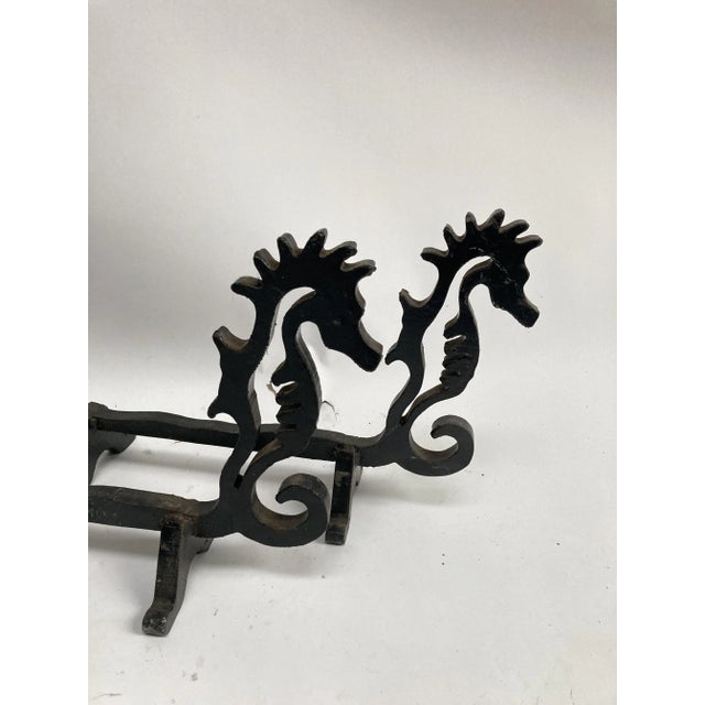 Mid-Century Modern Cast Iron Kenets by Edouard Schenck For Sale - Image 3 of 5