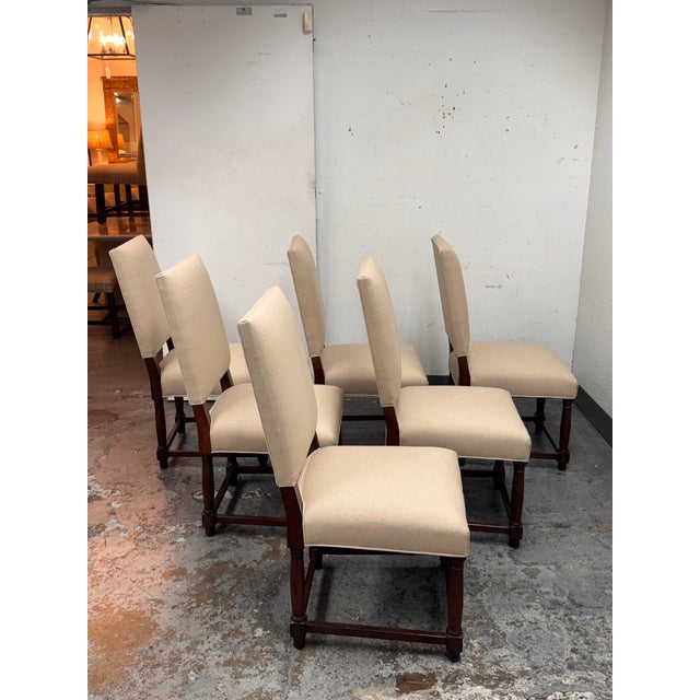 Restoration Hardware Empire Parsons Back Dining Chairs, Set of Six For Sale In San Francisco - Image 6 of 12