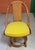 Mid 20th Century Four Rattan Swivel Chairs With Matching Table and Yellow Upholstery For Sale - Image 5 of 12