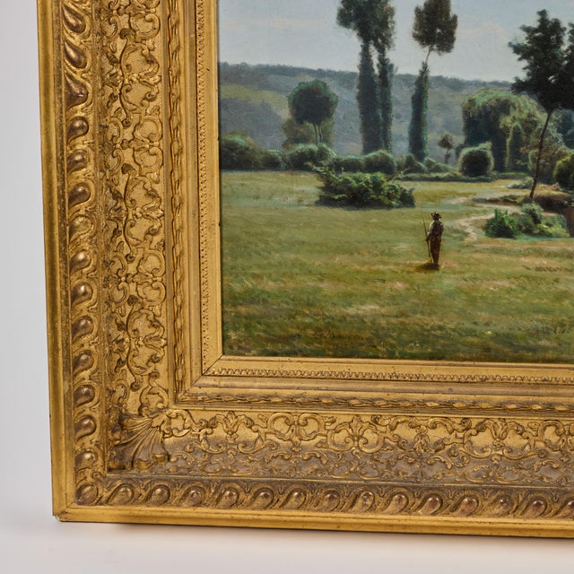 Early 20th Century Early 20th Century Landscape Oil on Canvas by Edouard Masson, Framed For Sale - Image 5 of 7
