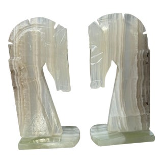 Trojan Horse Marble Bookends For Sale