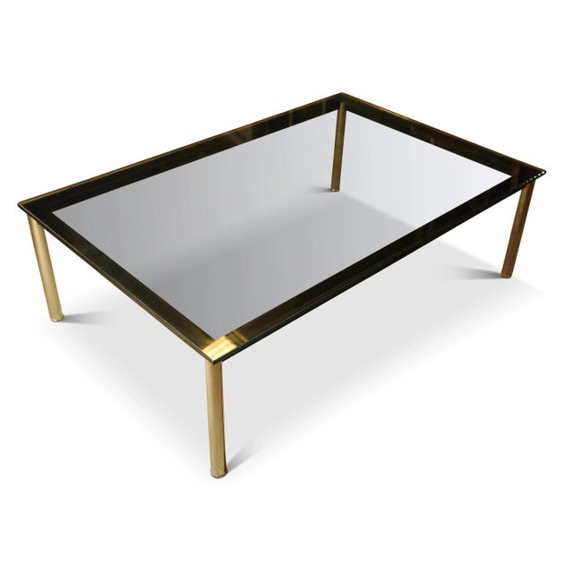 Le Corbusier Chromed Steel Glazed LC10 Rectangular Coffee Table in the Style of Le Corbusier For Sale - Image 4 of 4