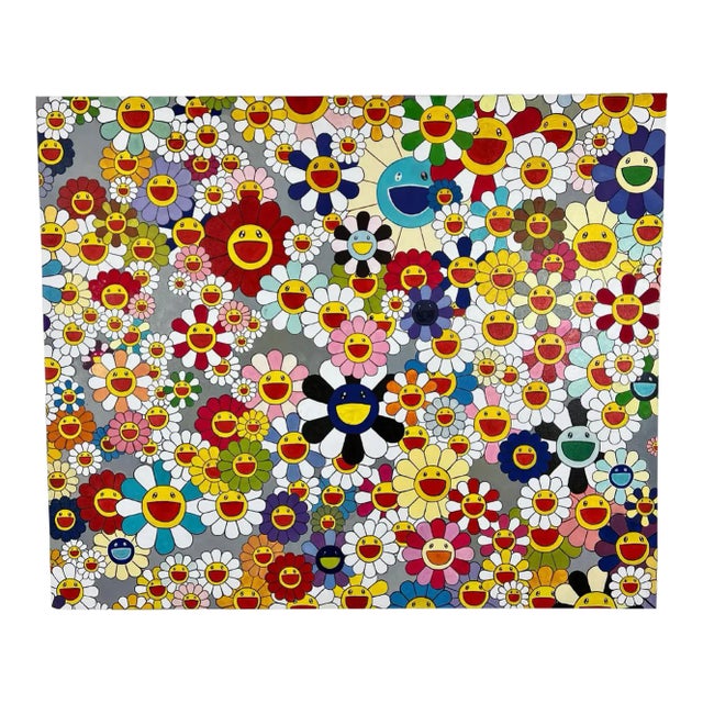 Oil on Canvas Painting in the Style of Takashi Murakami For Sale