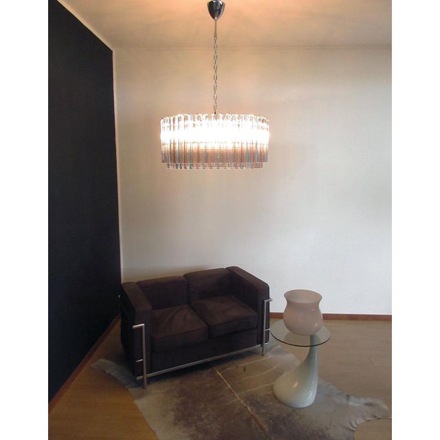 Large Triedri Murano Glass Prism Chandelier, 1990s For Sale - Image 15 of 18