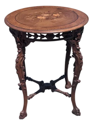 Antique Louis XIV Style Carved Mahogany Table
