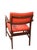 Mid-Century Modern Mid 20th Century Orange Vinyl Seat Arm Chair For Sale - Image 3 of 10