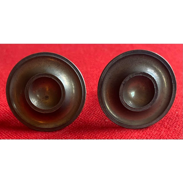 Early 19th Century Antique Early 19th Century American Federal Neoclassical Brass Mirror Supports or Drapery Curtain Tie Backs 1810 - 1820 - A Pair For Sale - Image 5 of 12