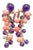 1980s Pair of Cartier Rose Gold Coral Amethyst Diamond Delices De Goa Earrings For Sale